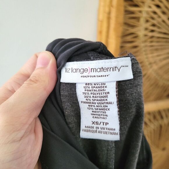 Liz Lange Maternity Leggings Gray Ankle  Zips XS - Picture 9 of 10